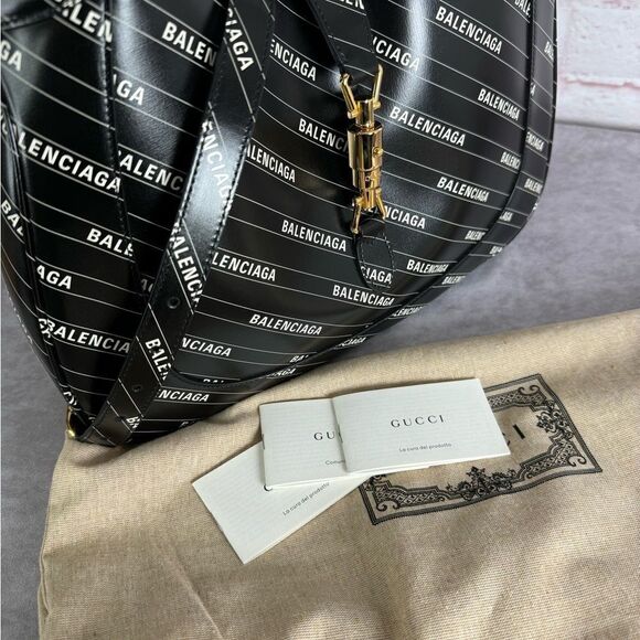 Gucci x Balenciaga Jackie 1961 Clip Black Hobo Bag NWT 636712 $3200 - Picture 15 of 16